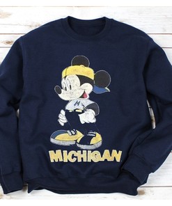 Vintage Michigan Wolverines Mickey Mouse Shirt - NCAA Fan Apparel