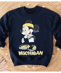 Vintage Michigan Wolverines Mickey Mouse Shirt - NCAA Fan Apparel