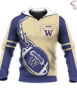 Washington Huskies Purple And Gold 3D All Over Print Hoodie For Men - Perfect For Game Day