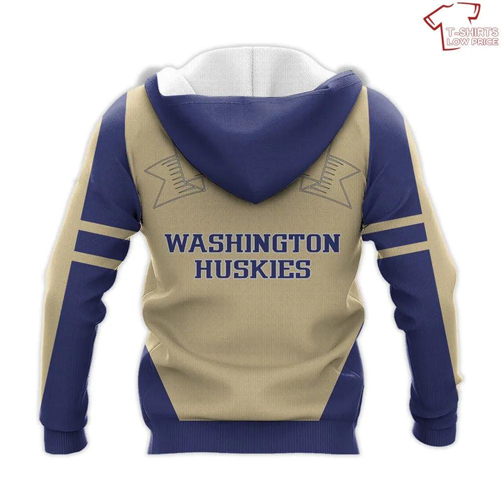Washington Huskies Purple And Gold 3D All Over Print Hoodie For Men - Perfect For Game Day