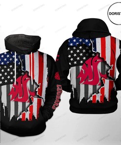 Washington State Cougars Us Flag Limited Edition All Over Print 3D Hoodie