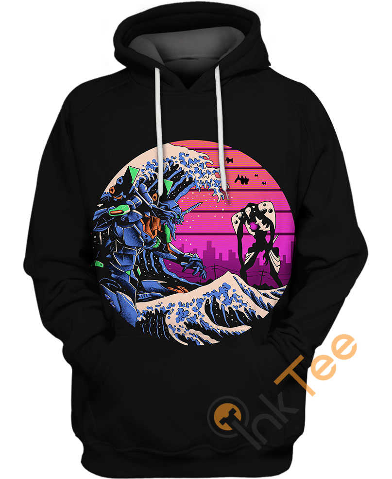 Wave Eva All Over Print 3D Hoodie - Retro Vibes