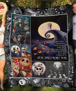 We're Simply Meant To Be Nightmare Blanket - Jack and Sally Fleece Bedding Throw