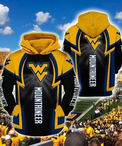West Virginia Mountaineers 3D All Over Print Zip-Up Hoodie Perfect For Ncaa Lovers