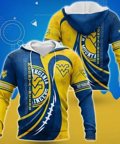 West Virginia Mountaineers Ball And Many Logo 3D Hoodie - All Over Print