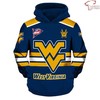West Virginia Mountaineers Blue And Gold All Over Print 3D Hoodie For Men And Women