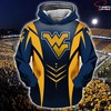 West Virginia Mountaineers Blue And Gold All Over Print 3D Hoodie For Men - Perfect For Game Day