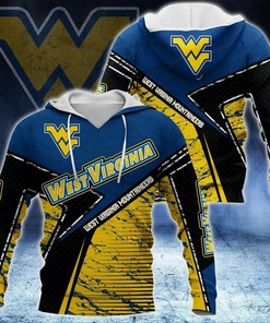 West Virginia Mountaineers Distressed Logo 3D Hoodie - For True Fans