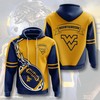 West Virginia Mountaineers Fire Ball Heat 3D Hoodie - Ncaa Gifts For Sports Fanatics