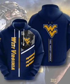 West Virginia Mountaineers Hail West Virginia Football 3D Hoodie - College Gifts For Sports Fans