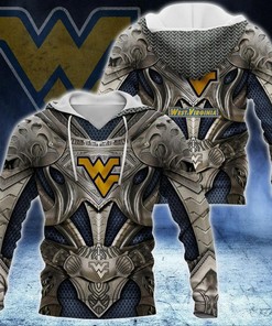 West Virginia Mountaineers Knights Templar Armor, We Are Army And We Are Family 3D Hoodie - Unique Ncaa Gifts 