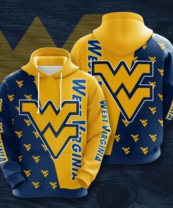 West Virginia Mountaineers Many Logo Football 3D Hoodie - All Over Print