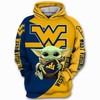 West Virginia Mountaineers Ncaa Baby Yoda Star Wars Hoodie 3D Perfect For Fans 