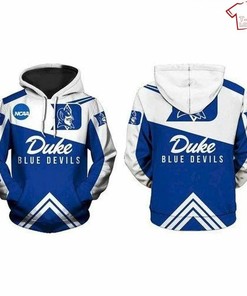 White 3D Hoodie: Duke Blue Devils Edition