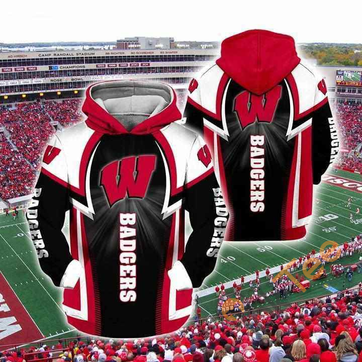 Wisconsin Badgers 3D Hoodie For Badgers Lovers - Unique College Fan Apparel