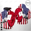 Wisconsin Badgers Camo Veteran Awesome 3D Hoodie For Women