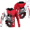Wisconsin Badgers Jack Skellington And Zero 3D Hoodie - Printful
