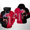 Wisconsin Badgers Ncaa Us Flag Skull 3D Printed Hoodie/Zipper Hoodie - Perfect For Fathers Day 