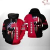 Wisconsin Badgers Us Flag Skull 3D Hoodie, Perfect For Patriotic Occasions