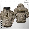 Wyoming Cowboys Camo Veteran 3D Hoodie - Hunting Sports Fan Apparel With Unique Print Design