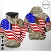 Wyoming Cowboys Camo Veteran Awesome 3D Hoodie For Women
