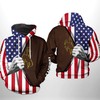Wyoming Cowboys Ncaa Us Flag 3D Printed Hoodie - Custom All Over Print Hoodies