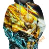 Zenitsu Agatsuma The Anger Of Demon Slayer Custom All Over Print 3D Hoodie, Custom All Over Print Hoodie