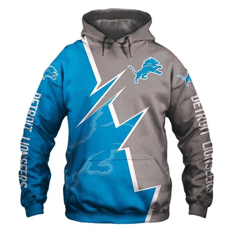Zigzag Detroit Lions Graphic Zip Hoodie - Perfect For Fans