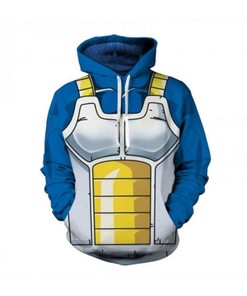 Zip Up All Over Print Hoodie Dragon Ball Vegeta Anime Cosplay 3D