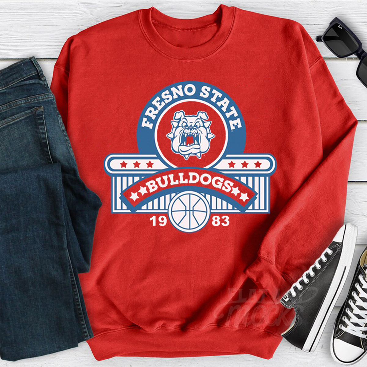 1983 Fresno State Bulldogs Basketball Tee