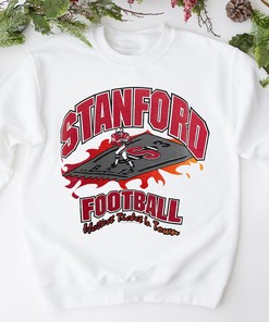 1990s Stanford Football Graphic Tee Shirt - NCAA California Collegiate Design
