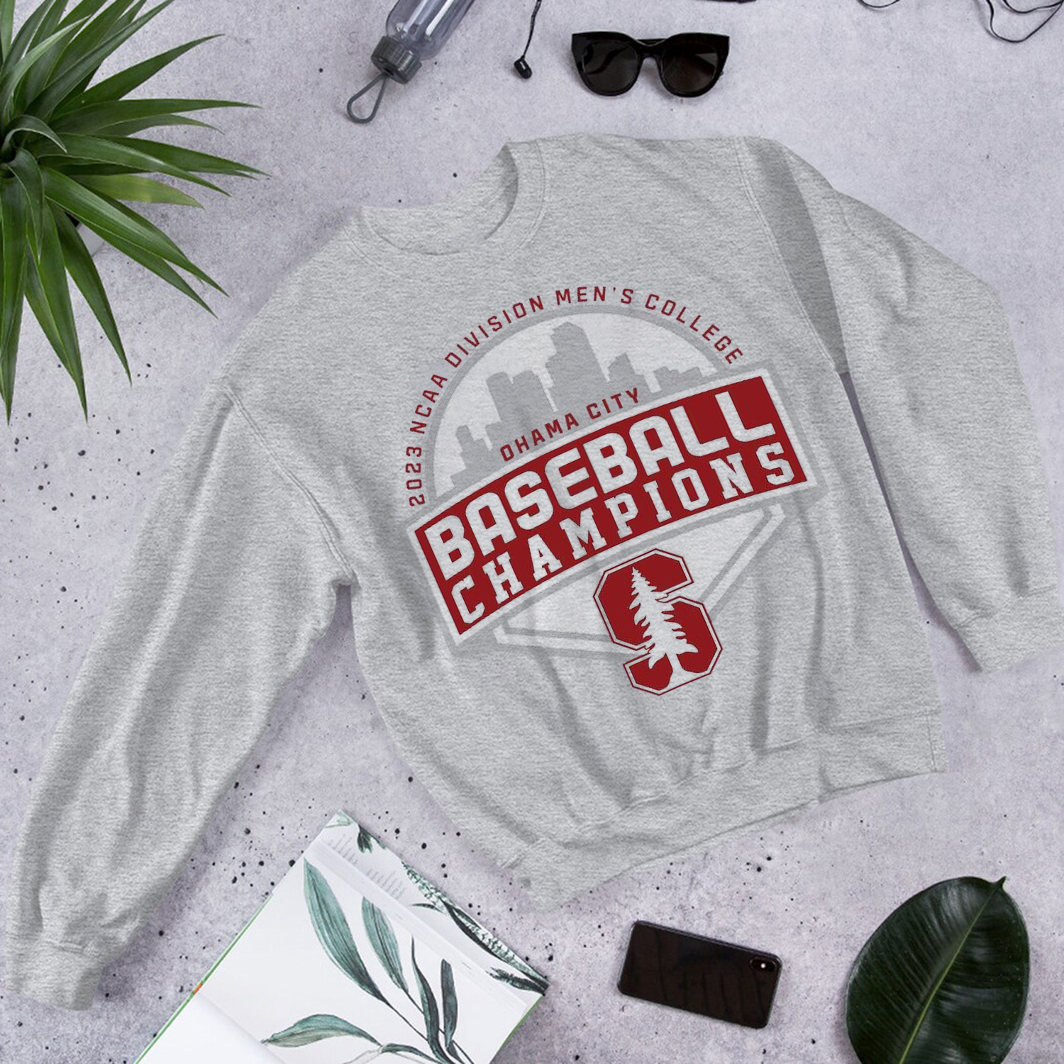 2023 NCAA Division Champions Stanford Baseball Tee - New Logo Design