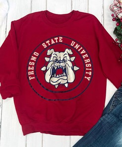 80s Vintage Fresno State Bulldogs University Mascot NCAA College T-Shirt - Collectible Edition