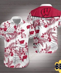Add Some Color to Your Wardrobe with Wisconsin Badgers Red Black Hawaiian Shirt