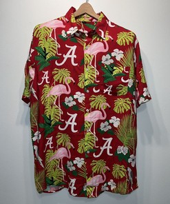 Alabama Crimson Roll Tide Football FOCO Large Hawaiian Shirt - New with Tags