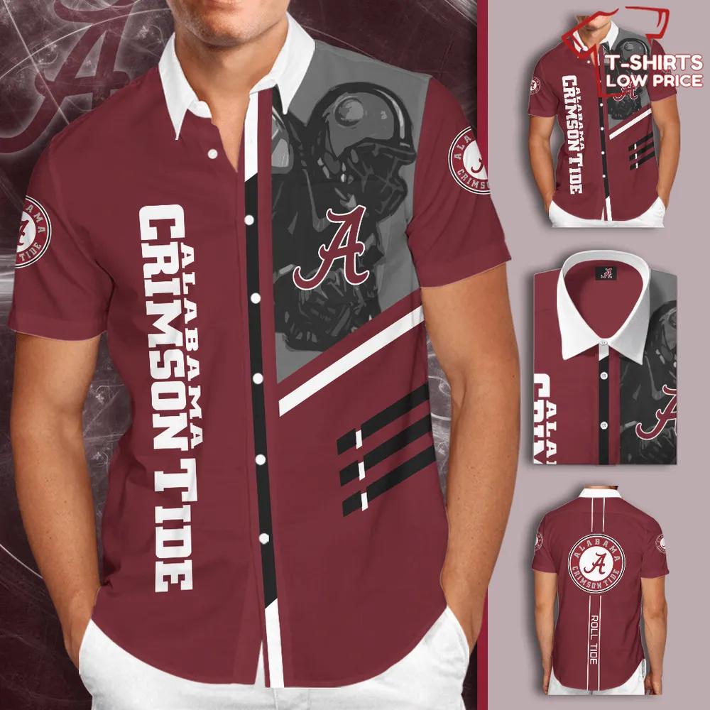Alabama Crimson Tide Football Team All Over Print 3D Hawaiian Shirt-Red, Ideal for Fans