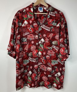 Alabama Crimson Tide Hawaiian Button Up Shirt for NCAA Fans