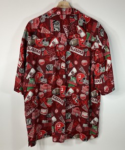 Alabama Crimson Tide Hawaiian Button Up Shirt for NCAA Fans