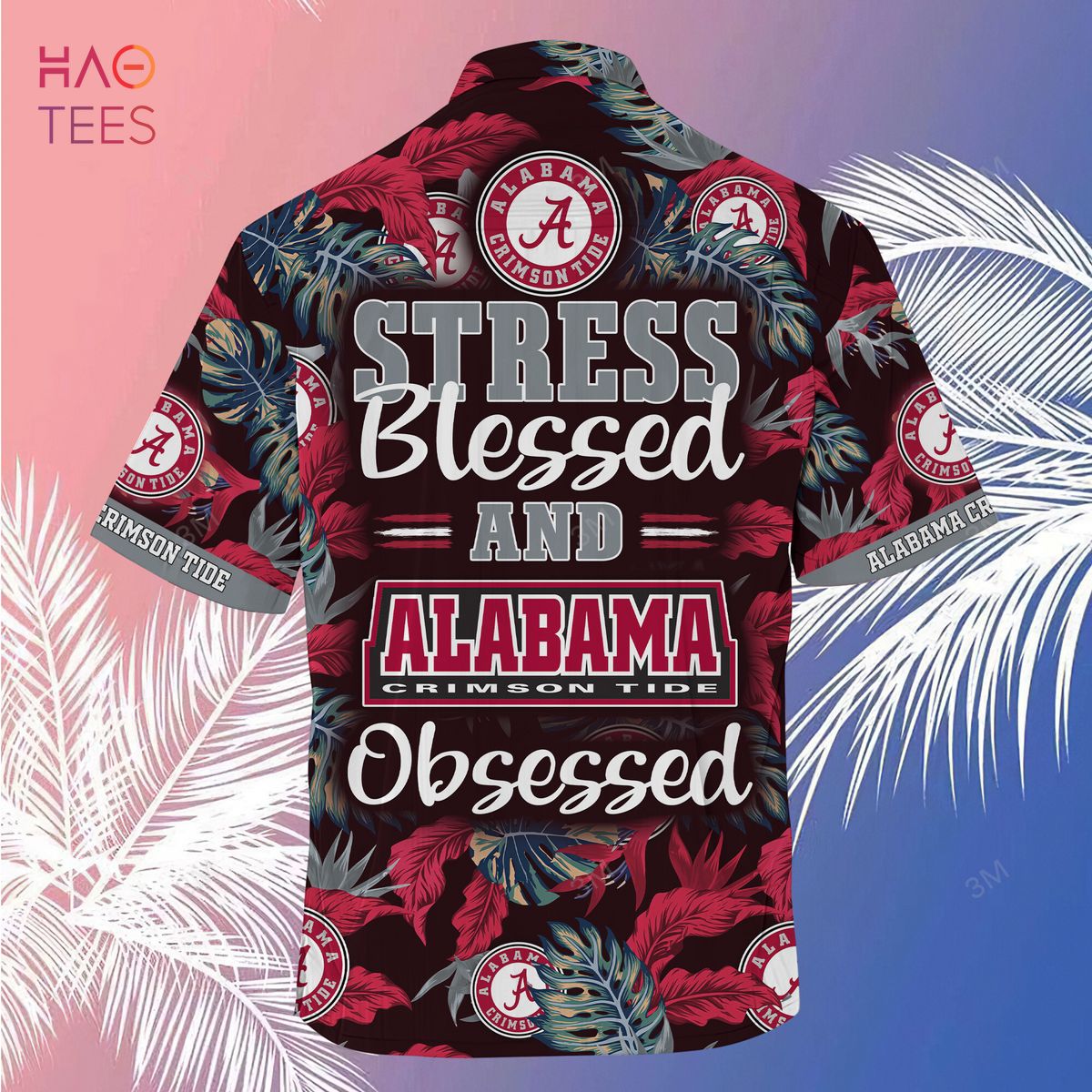Alabama Crimson Tide Hawaiian Shirt & Shorts - Stress Blessed Obsessed for Fans