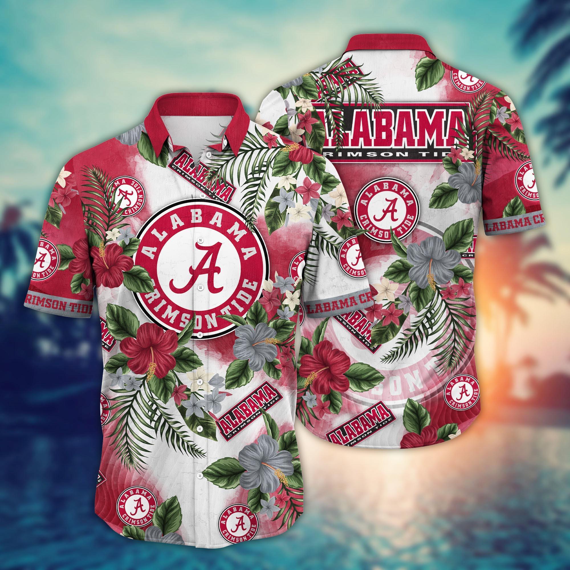 Alabama Crimson Tide NCAA Flower Hawaii Shirt For Fans Ver 1