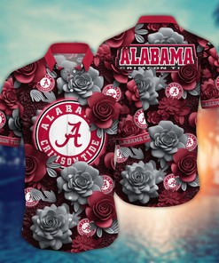 Alabama Crimson Tide NCAA Flower Hawaii Shirt For Fans Ver 37