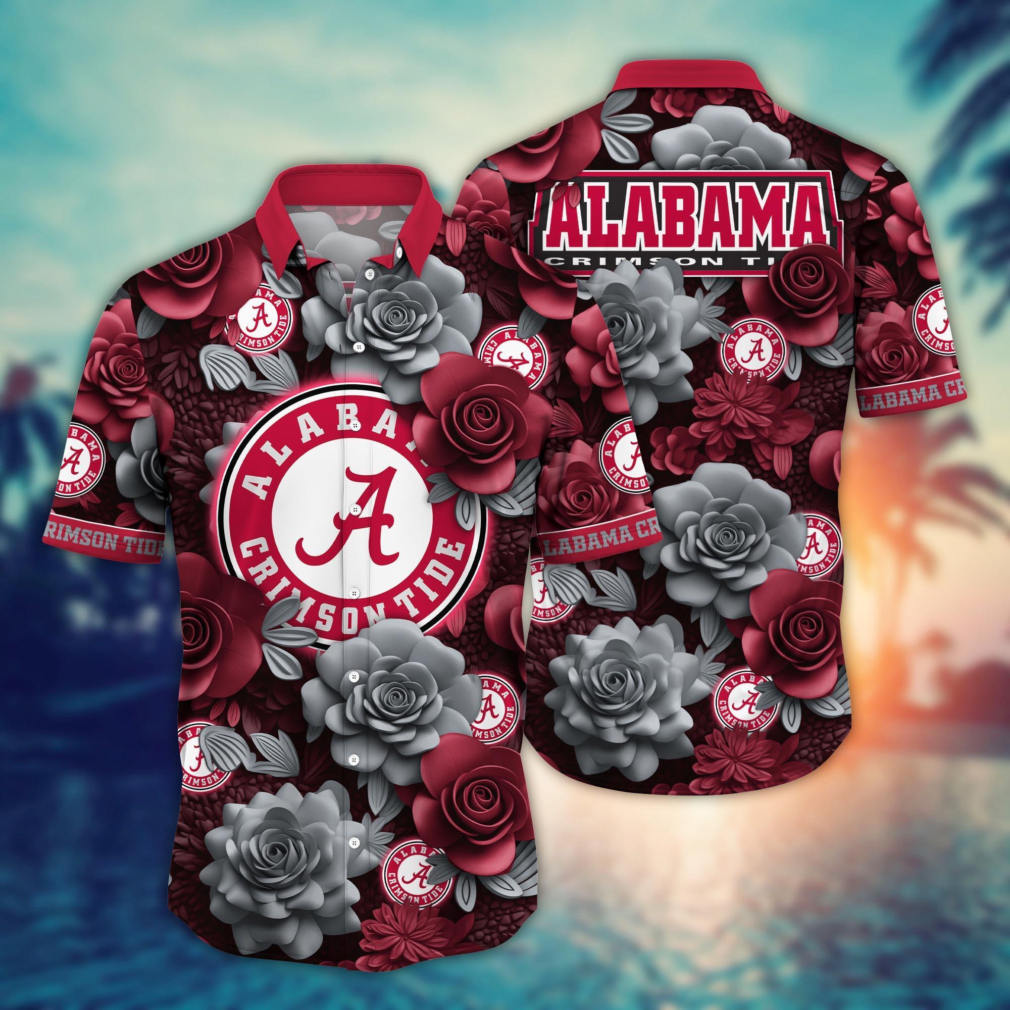 Alabama Crimson Tide NCAA Flower Hawaii Shirt For Fans Ver 37