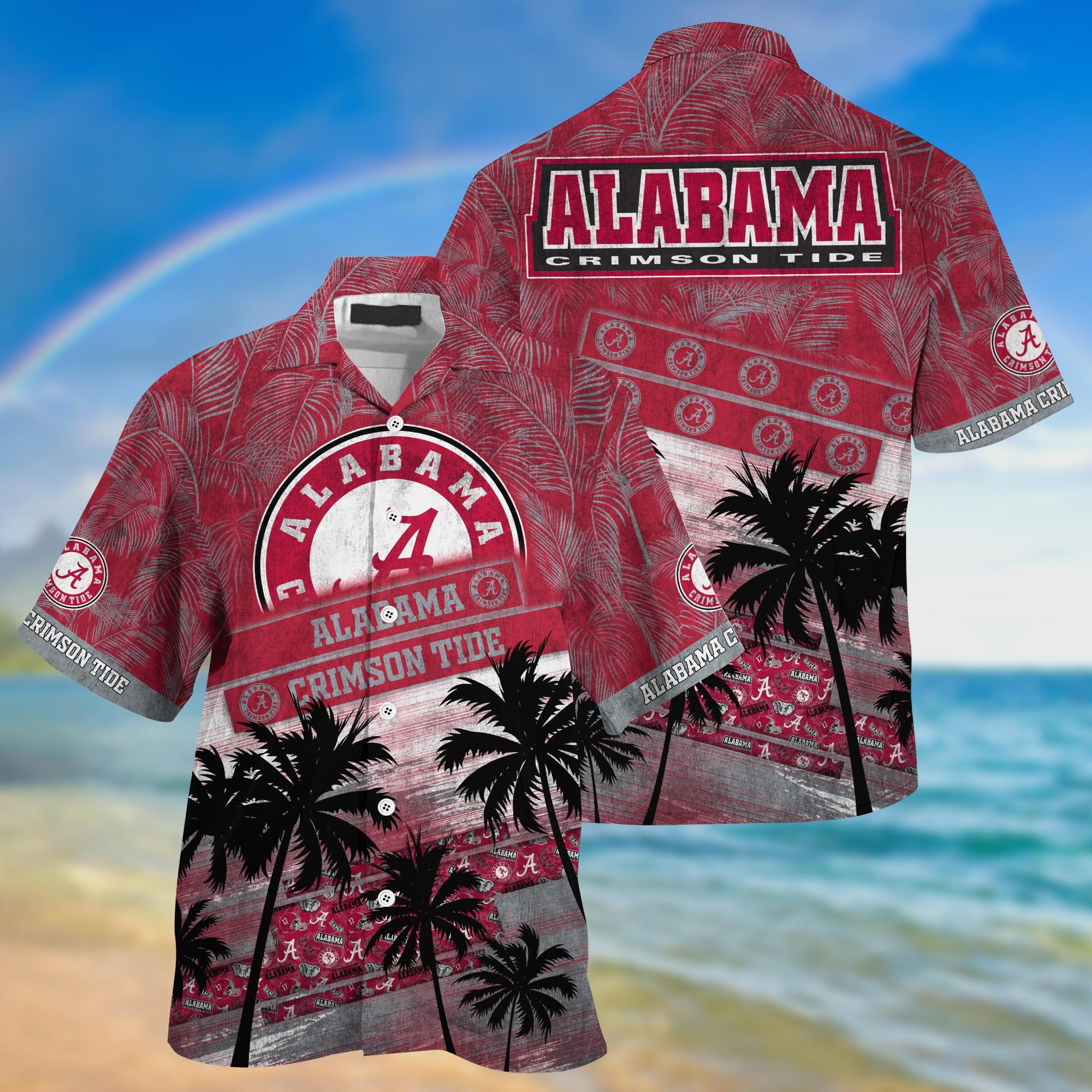 Alabama Crimson Tide NCAA Palm Tree Pattern Hawaii Shirt For Sports Fans
