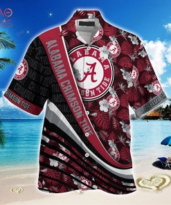Alabama Crimson Tide Summer Hawaiian Shirt with Tropical Flower Pattern