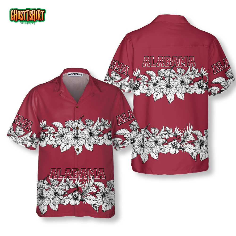 Alabama Flower Hawaiian Shirt for Fans