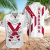 Alabama Hawaiian Shirt Honor Flag for State of Alabama with Tropical Flair