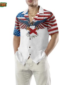 Alabama State and American Eagle Hawaiian Shirt - Patriotic and Trendy