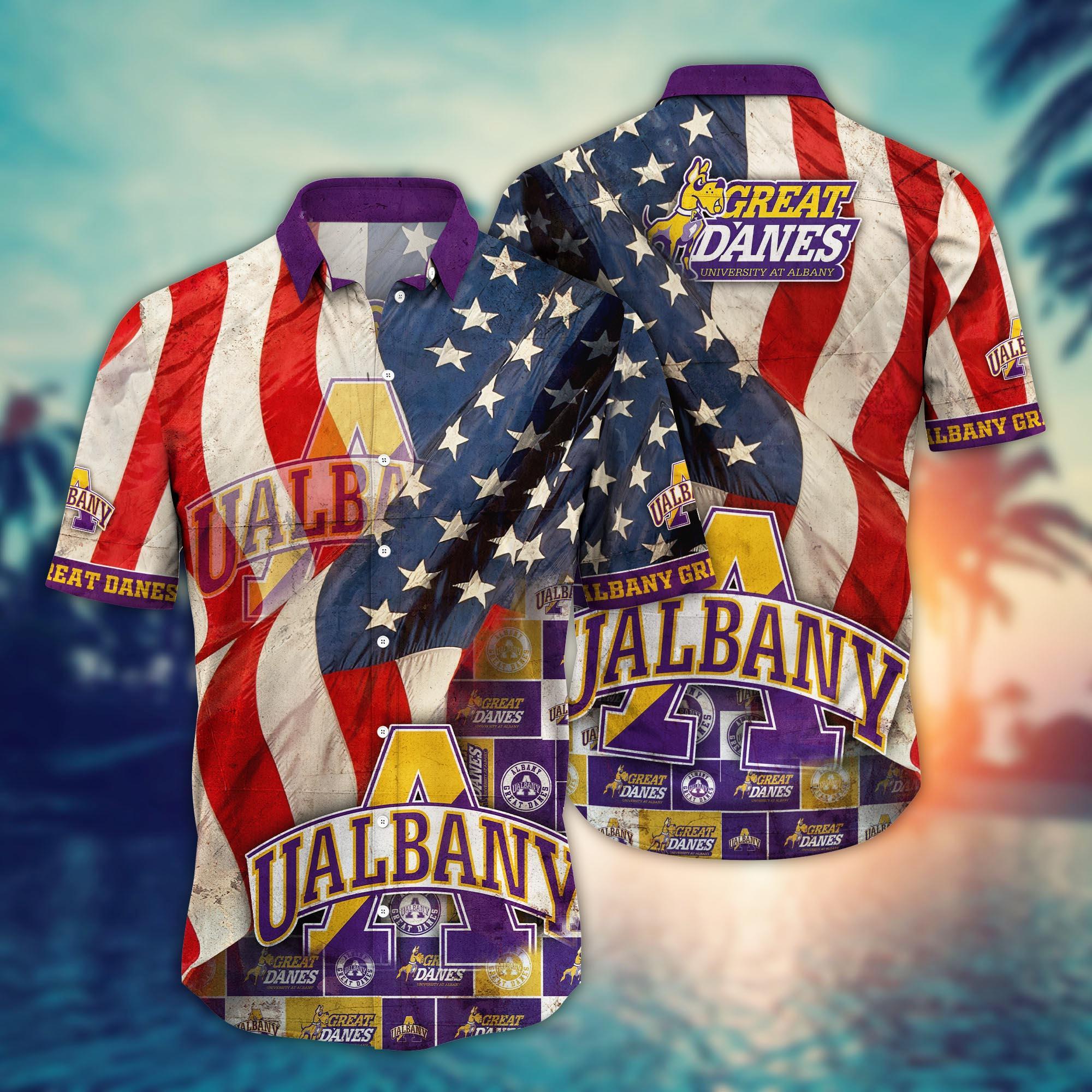 Albany Great Danes NCAA Flower Hawaii Shirt For Fans Ver 12