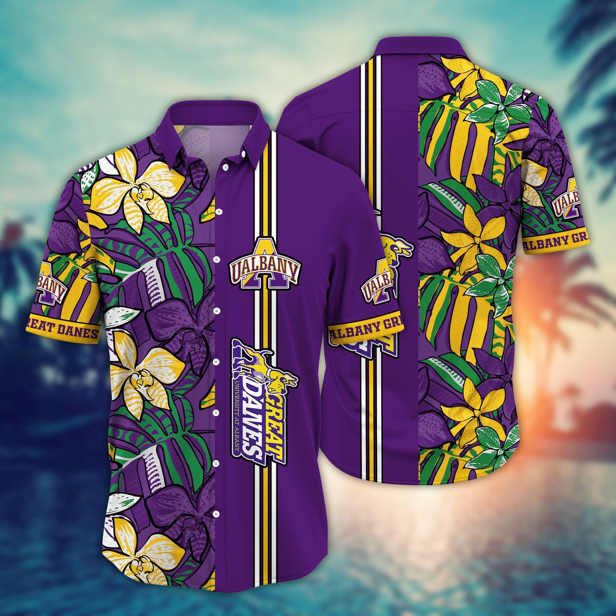 Albany Great Danes NCAA Flower Hawaii Shirt For Fans Ver 16