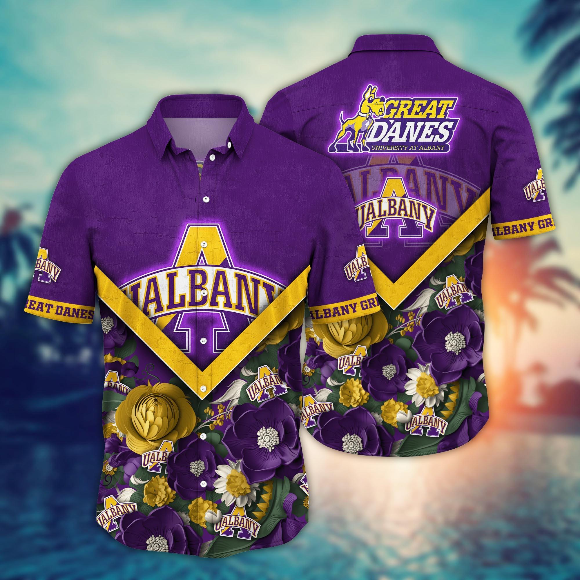 Albany Great Danes NCAA Flower Hawaii Shirt For Fans Ver 19
